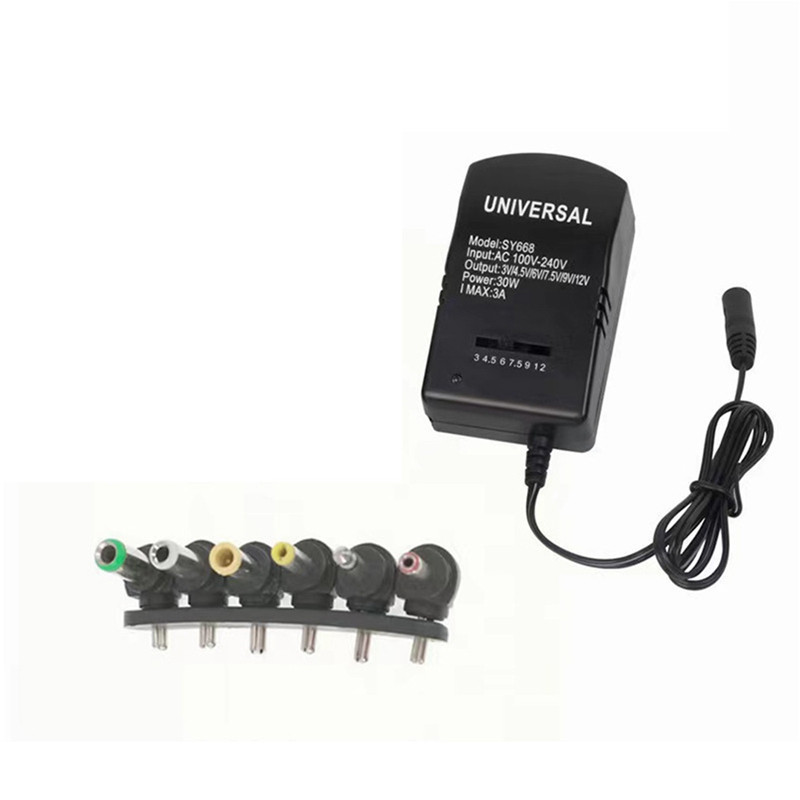 Adjustable Power Supply Multi Voltage Adapter AC 220V TO 12V DC 9V 6V 7V 5V 3V Converter Adapter Adjustable Plug 6 3A 30W